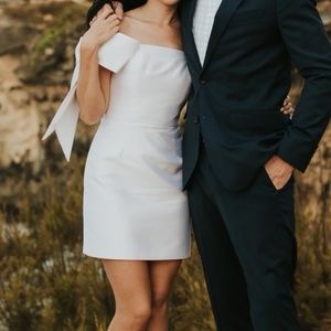 Alexia Maria Isabella Silk-Wool Blend Minidress